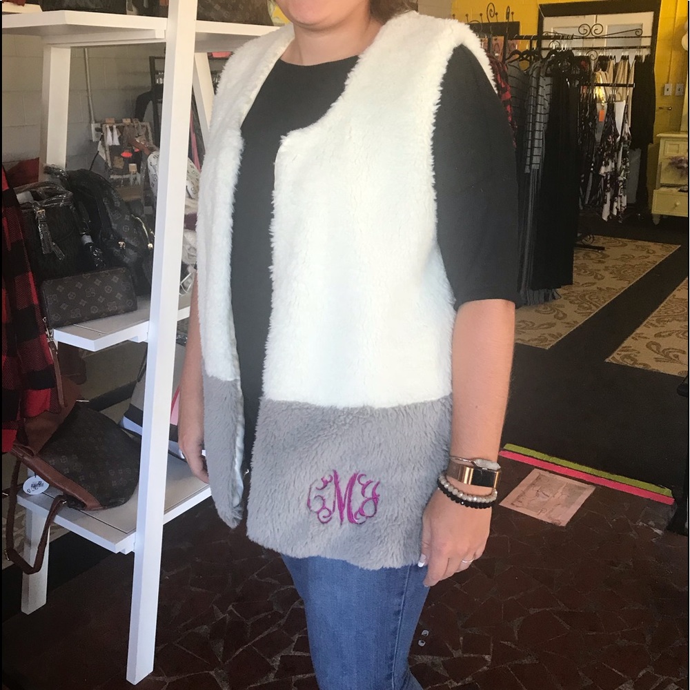 Vest vest new with or without monogram
